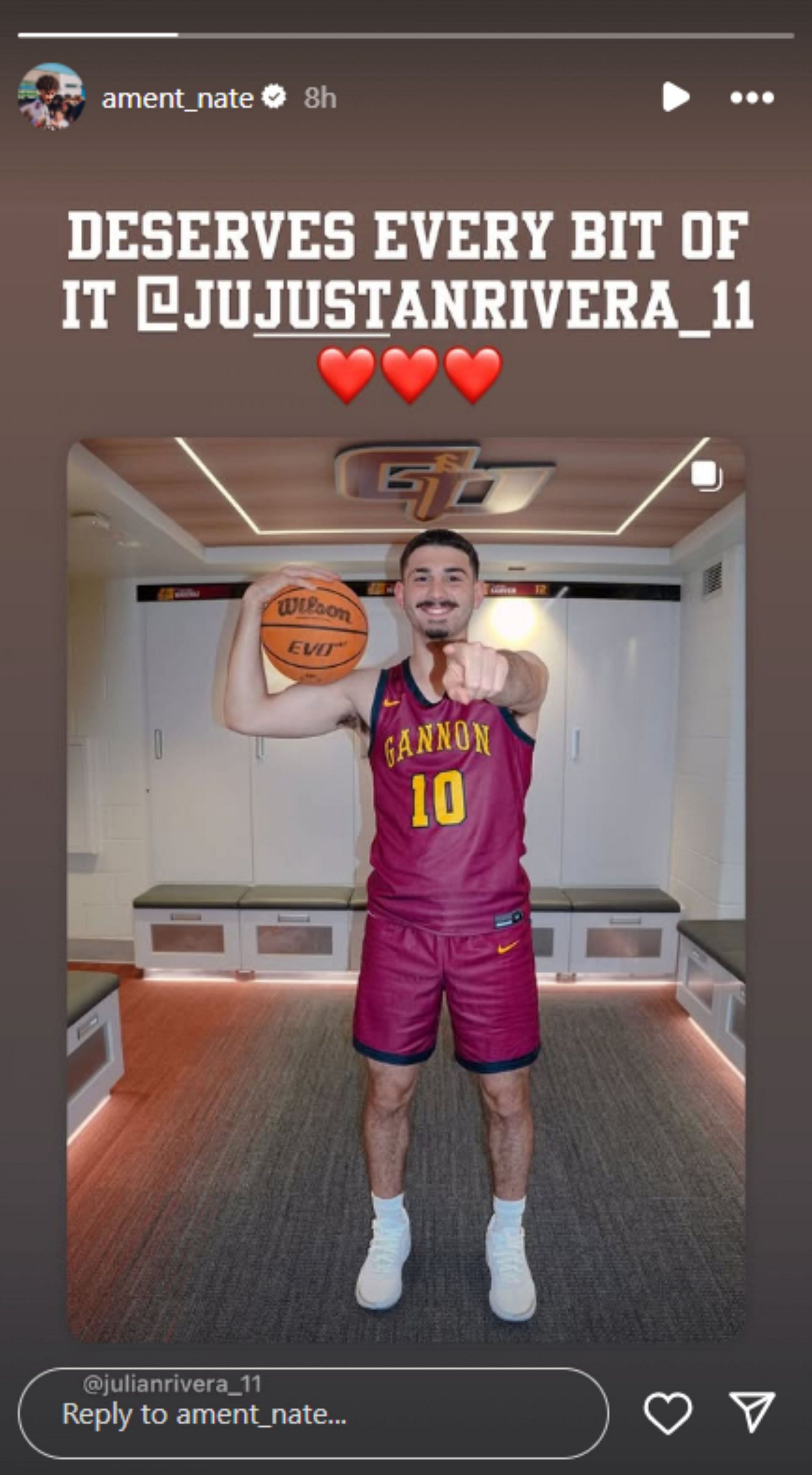 Five-star prospect Nate Ament hypes up former high school teammate following commitment decision (Image via Instagram @ament_nate)
